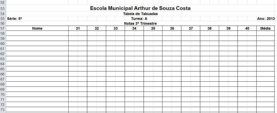 Folhas de Trabalho de Prática de Tabuadas para imprimir